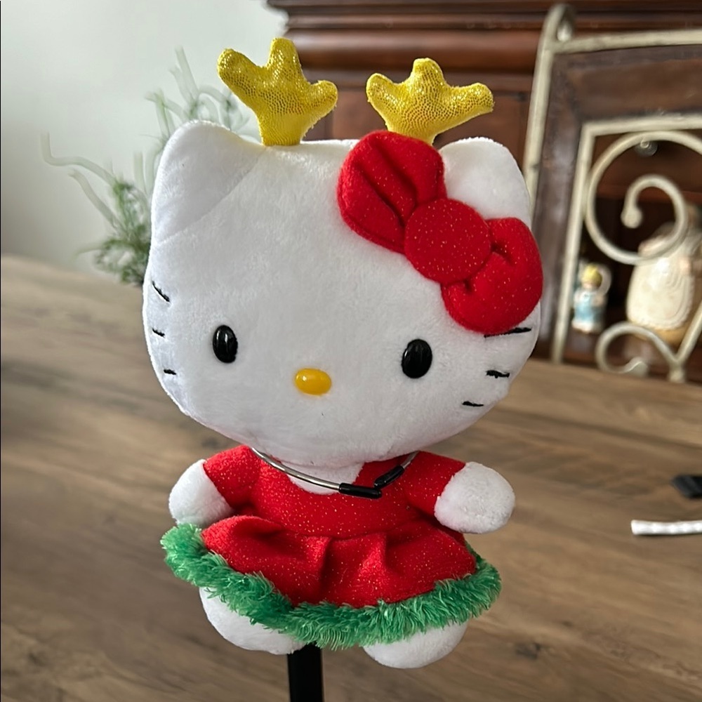 🔥🔥2014 Ty Sanrio Hello Kitty Christmas Plush 6.5" Stuffed Animal Toy
